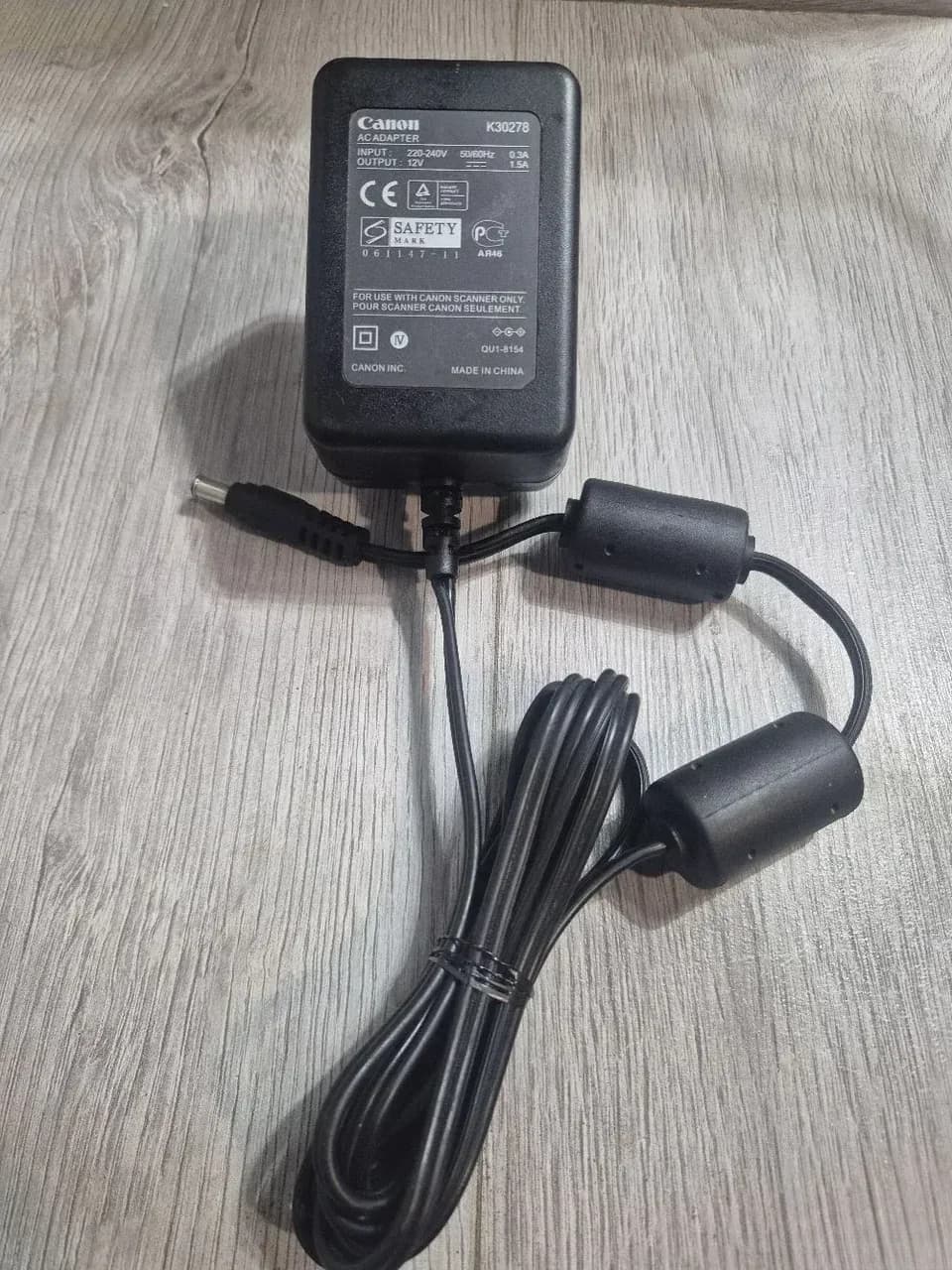 Canon 12V 1.5A (model: K30278) Adapter