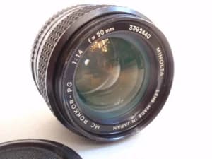 50/1.1.4 MD Minolta objektiv